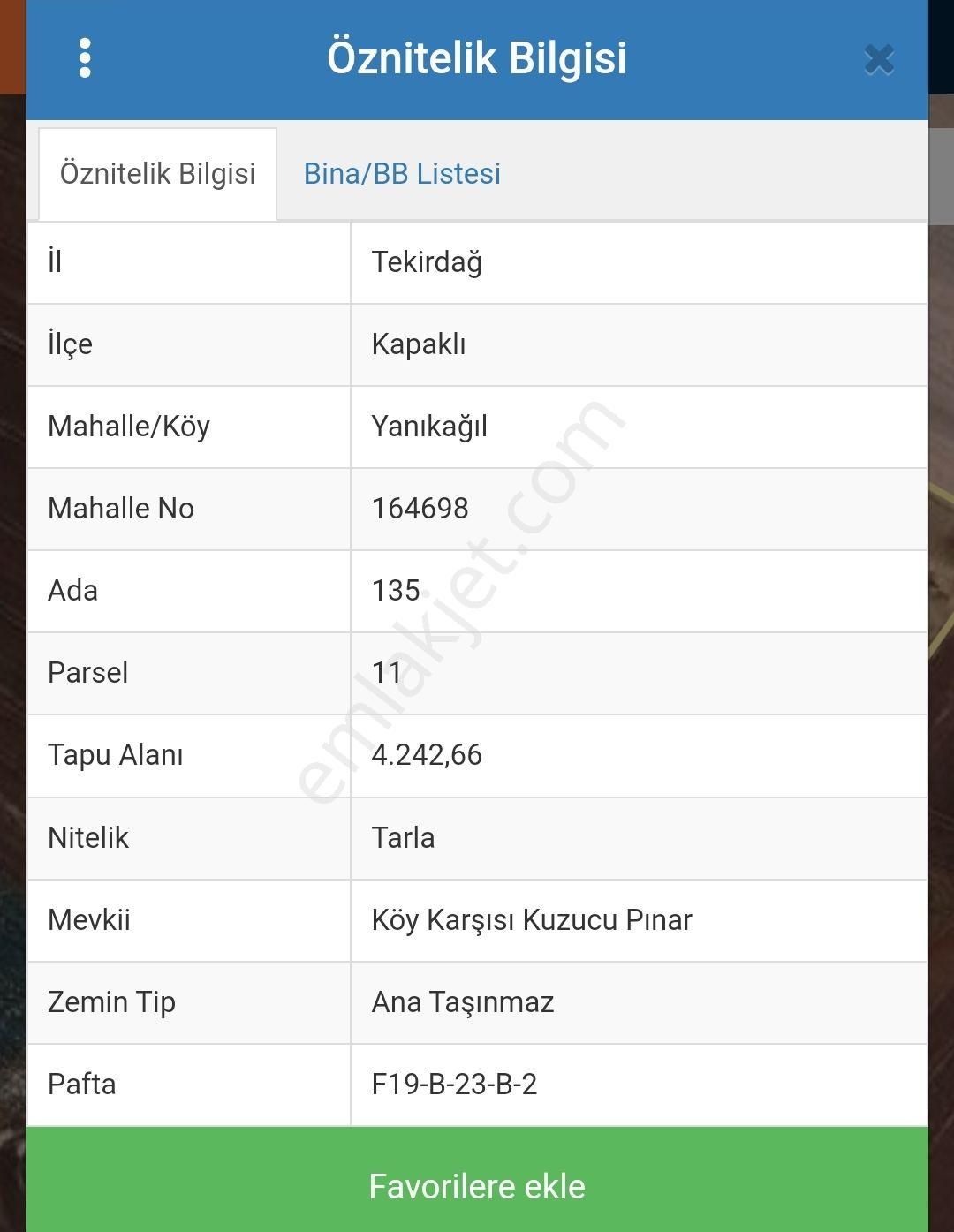 Kapaklı Yanıkağıl 210metrekare