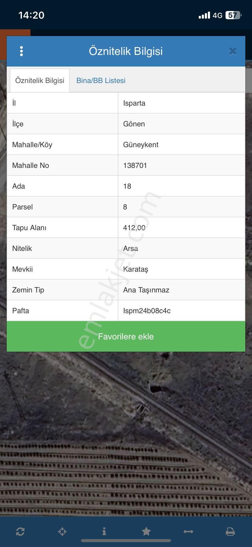 Isparta Gönende Yatırıma Uygun 412 M2 Satılık Arsa