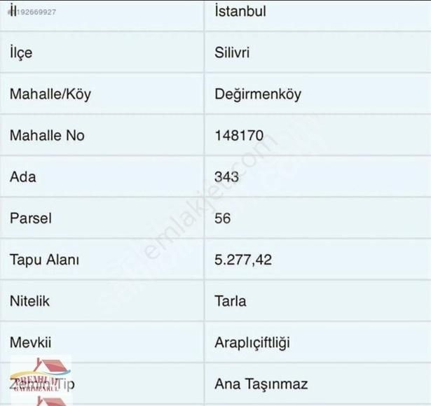Silivri Değirmenköy Arapçifliğ De Satılık 273 M2 Araç Taks. Olur