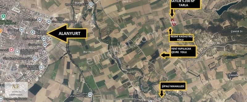 Aydınlık Emlak'tan Şipali'de Satılık 5.200 Metre Kare Tarla