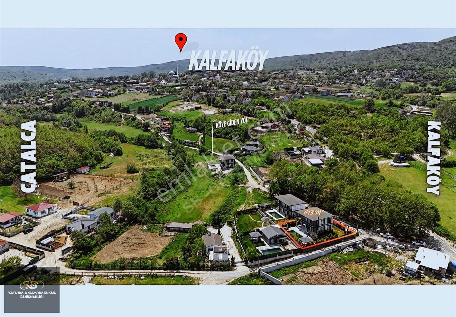 Çatalca Kalfaköy 413 M² Arsa İçerisinde Havuzlu Villa