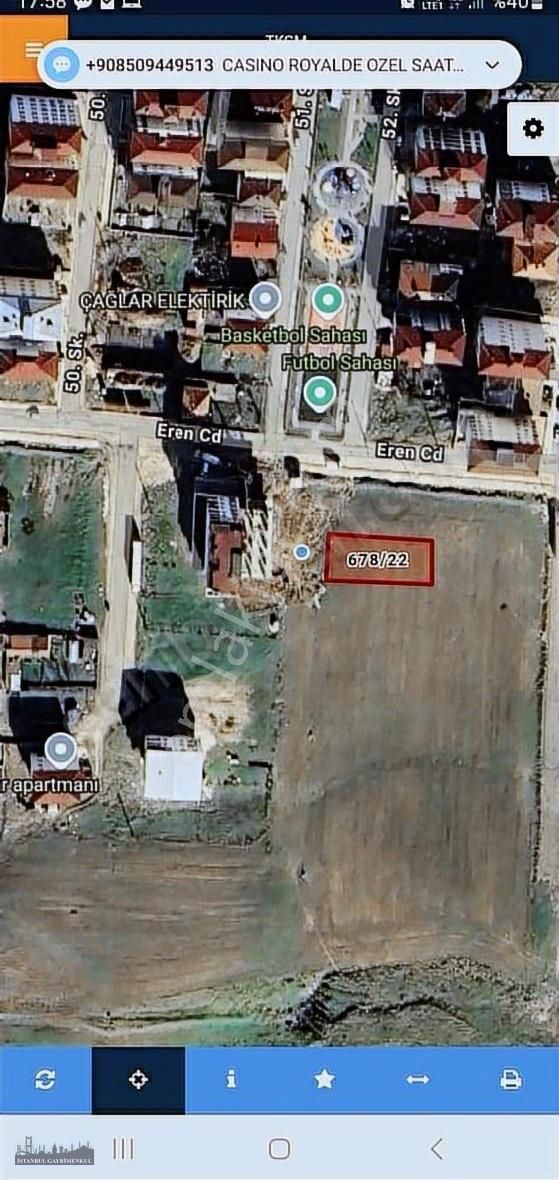 Çerkezköy Kızılpınarda İmar İfrazlı Satılık Arsa..