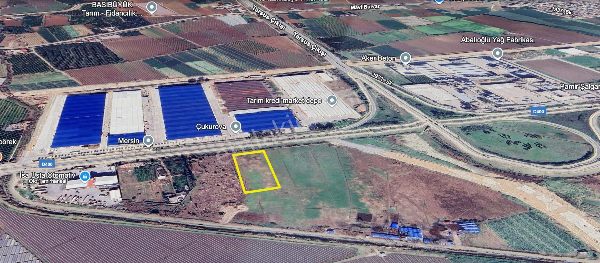 Mersin Tarsus D-400 Yolu Üzeri Otoban Girişi 4.861 M² Sanayi İmarlı Arsa