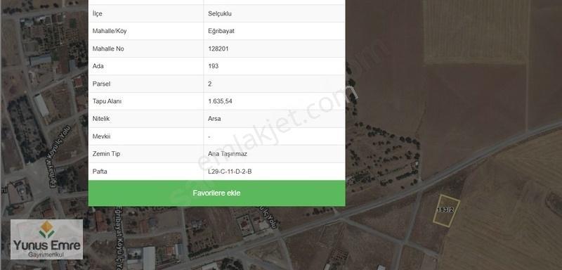 Selçuklu Eğribayat Mah De 2 Kata İmarlı Müstakil Arsamız Satışta - Görsel 6