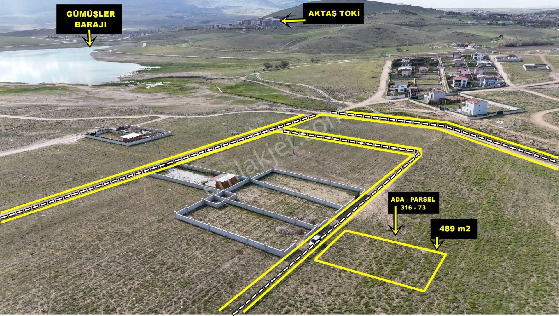 E.gökal Aktaş-devlet Baraj Etrafı Yola Cepheli 489 M2 Arsa Uygun