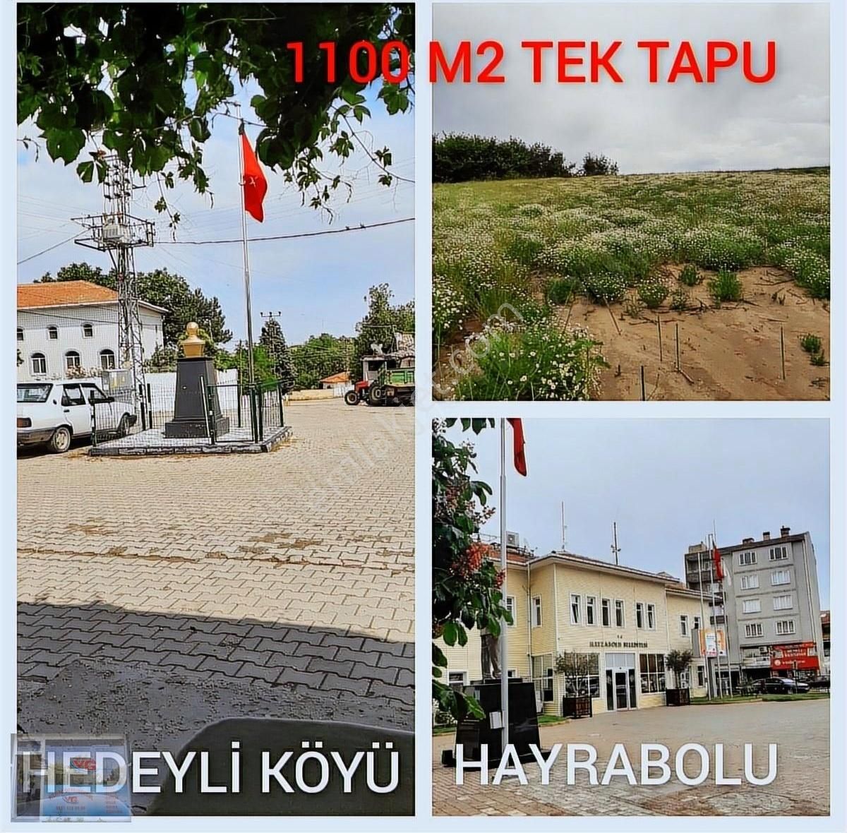 Hayrabolu Hedeyli Köyünde 1100 M2 Tek Tapu Tarla