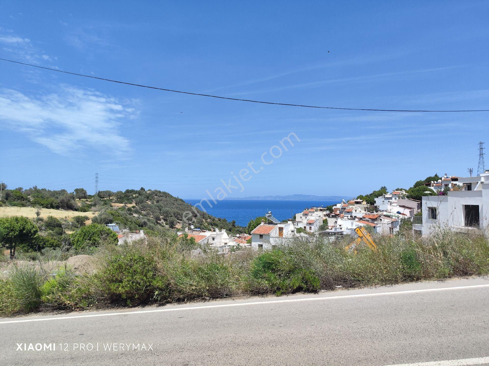 Karaburun Mordoğan İzmir Caddesine Cephe Satılık Full Deniz Manzaralı Tarla