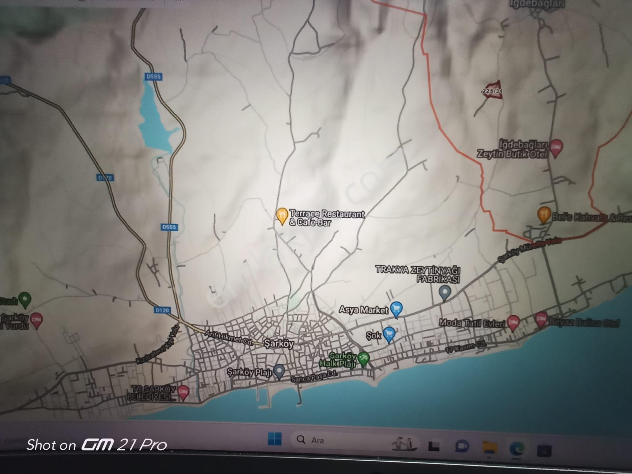 Tekirdağ Şarköy İğdebağlar'da Deniz Manzaralı Satılık 22660 M2 Bağ Ve Zeytinlik