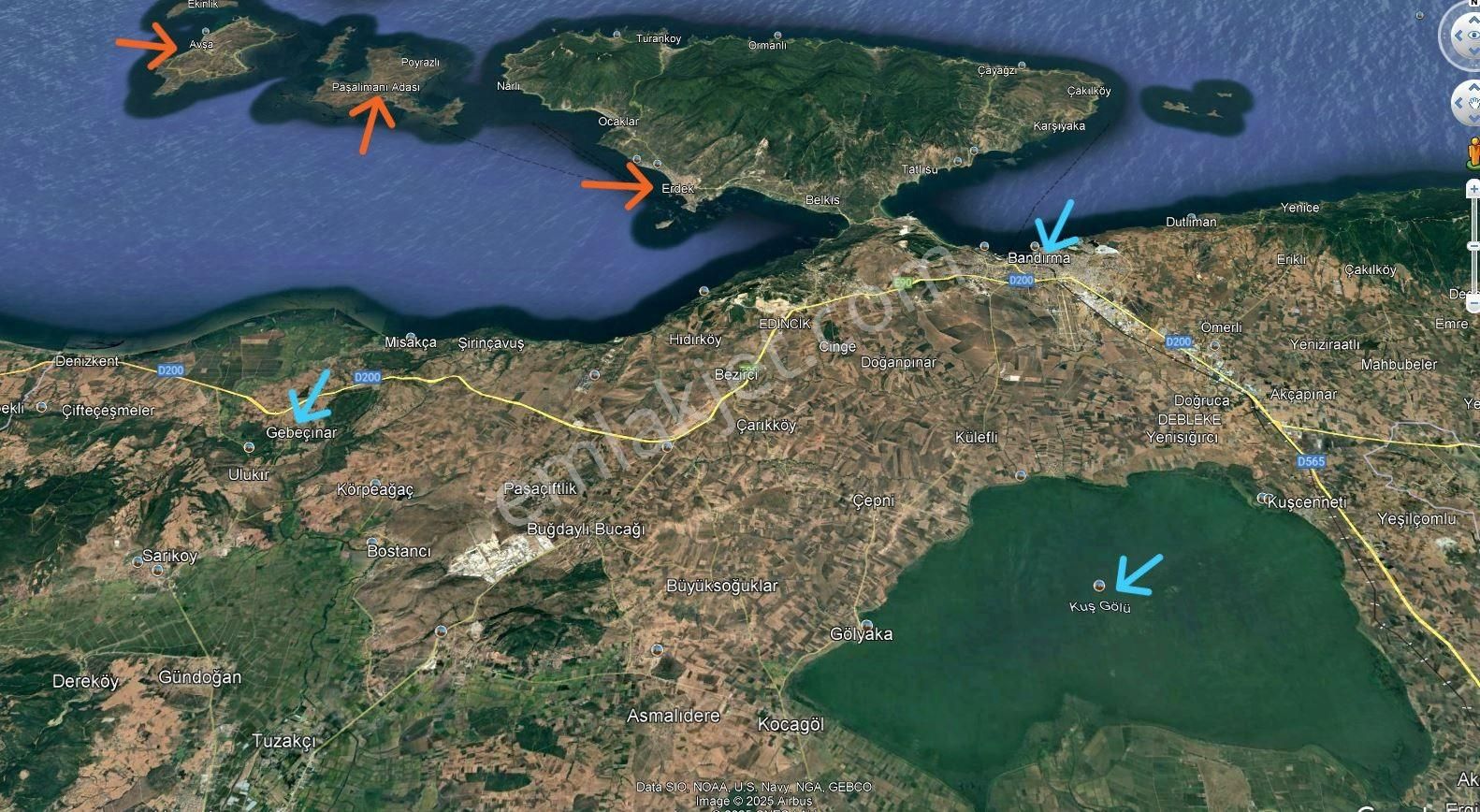 İmar Sınırında, İstanbul-bursa-çanakkale Otoyoluna 67m Cepheli, 1.000 M2, Müstakil Tapulu