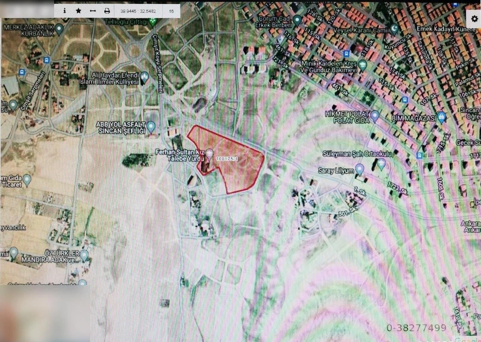 Ankara Sincan İmarda 130 Metrekare Kupon Acil Satılık Arsa