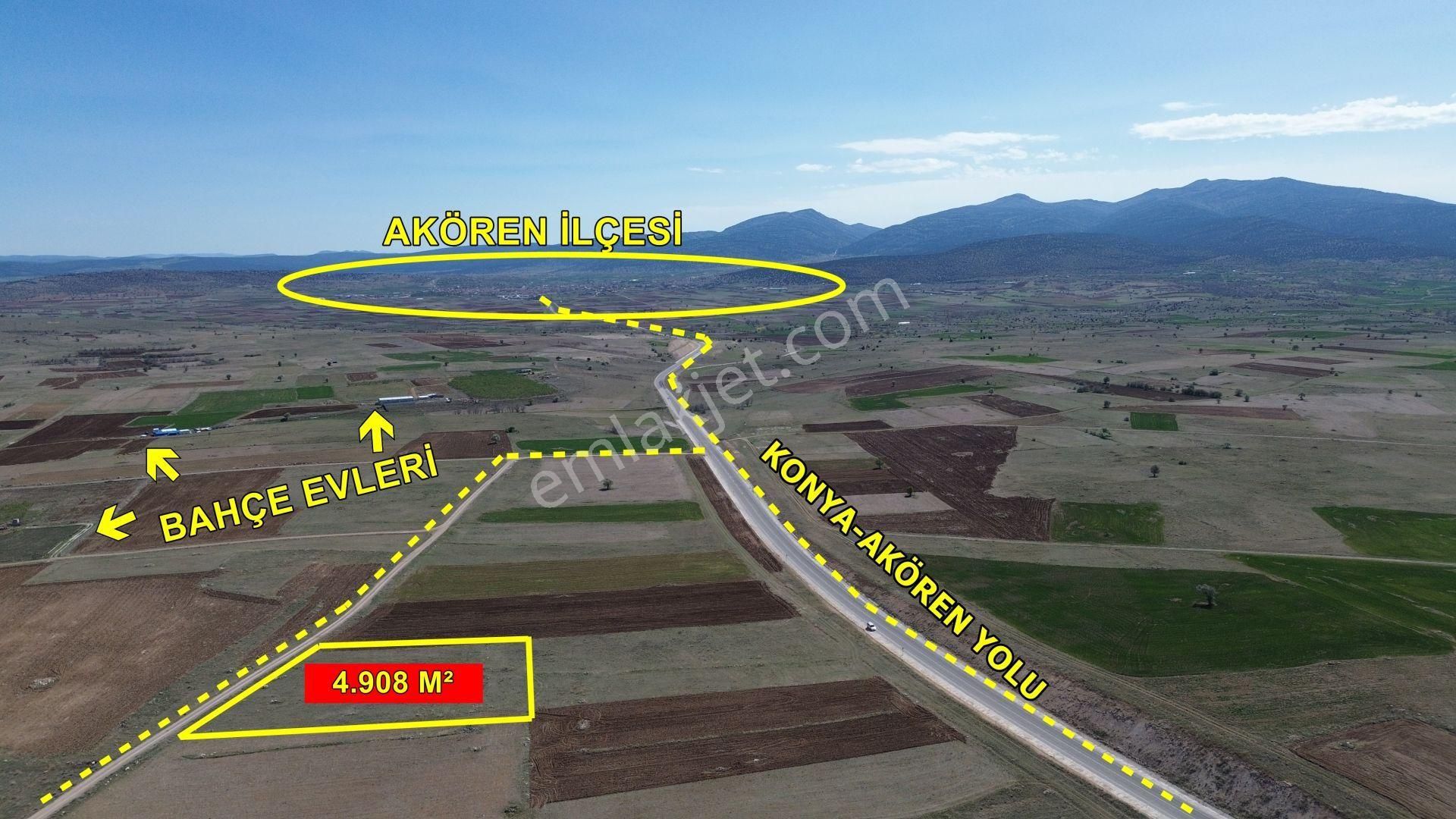 Tülce'de Konya Yoluna 1 Parsel 4.908 M2 Müstakil Tapu Kupon Yer