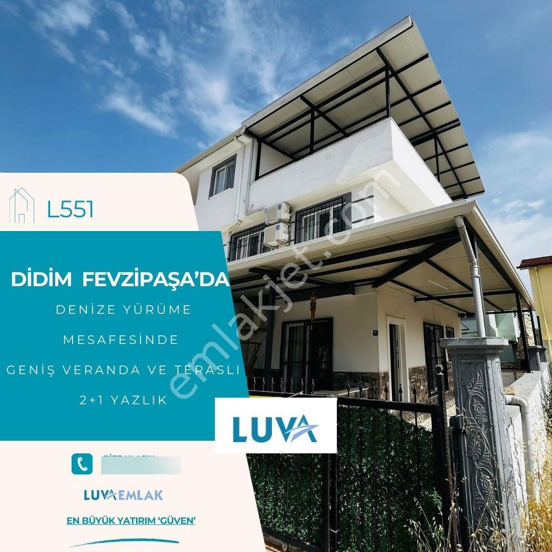 Didim Fevzipaşa'da Denize 400 Mt Mesafede Geniş Veranda Ve Teraslı Satılık 2+1 Yazlık