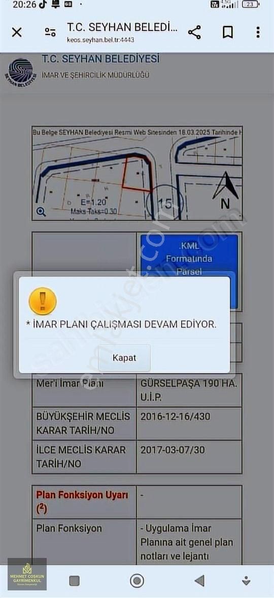 Gürselpaşa 1.2 Tek Tapu Arsa