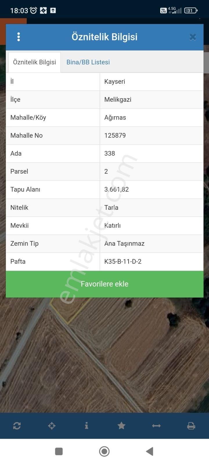 Arslan Mülk Ofisinden Agırnas Da 3661 M2 Satılık Tarla