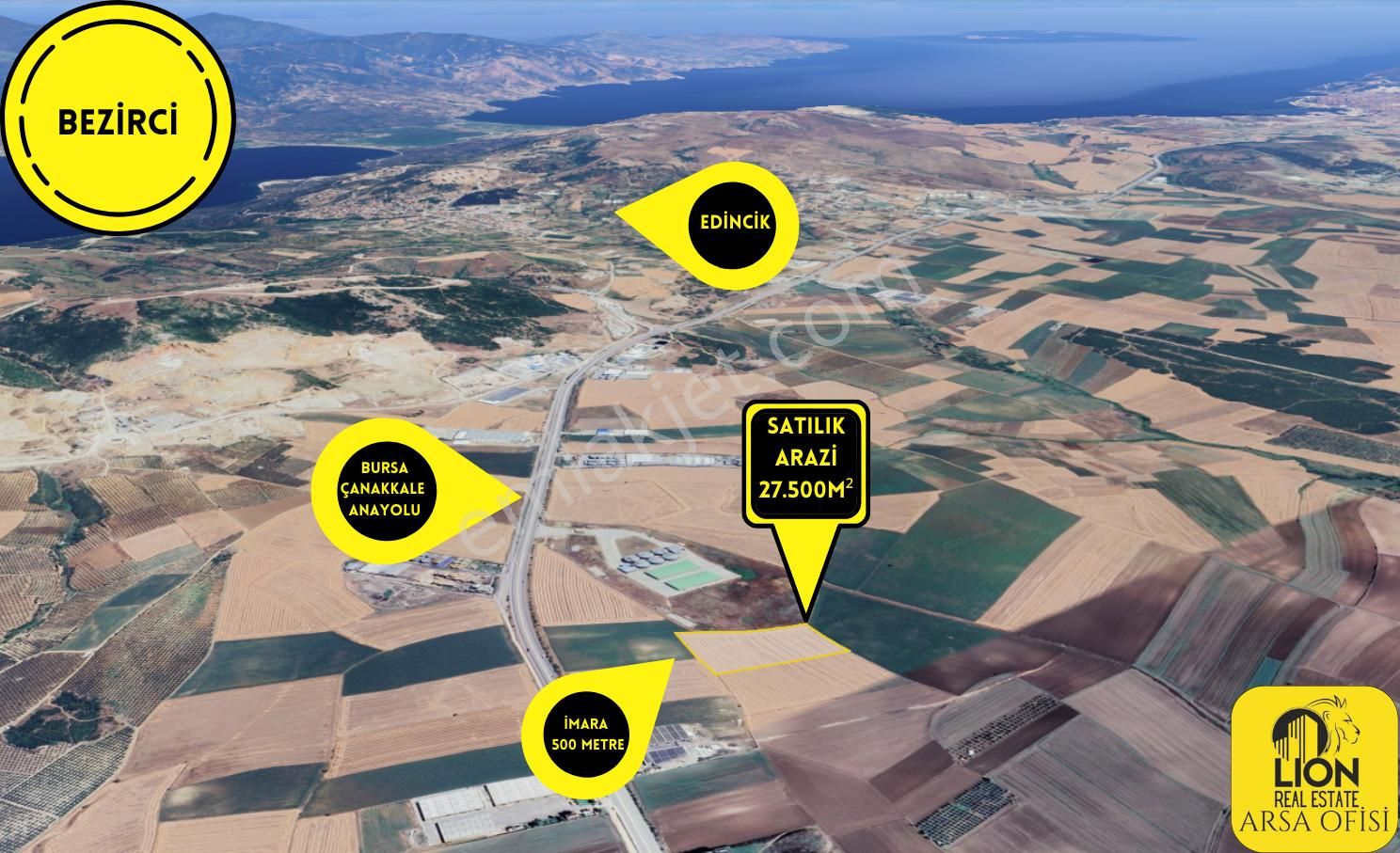 Bandırma Bezirci Mahallesinde 27.500 M² Satılık Arazi