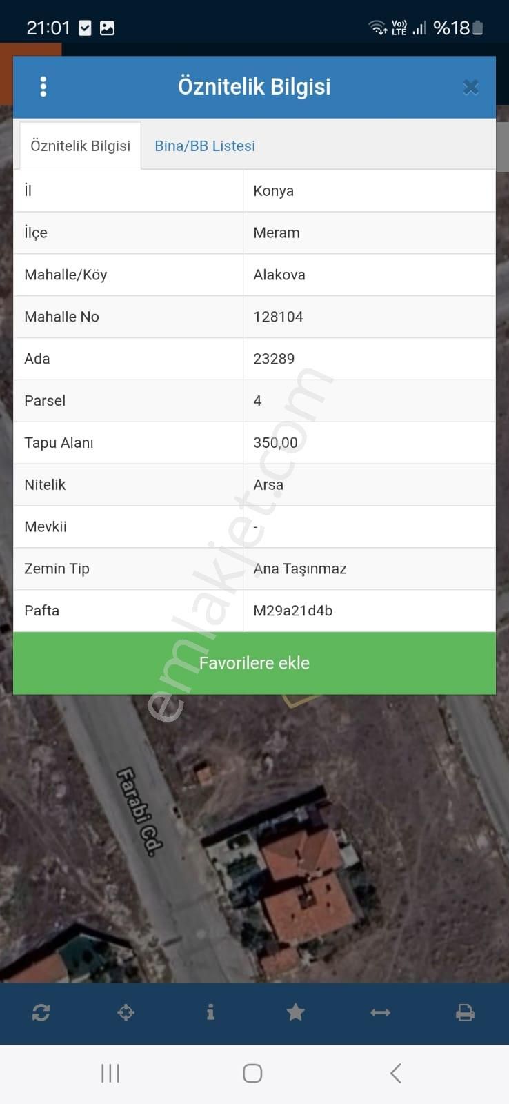 Meram / Alakova ‘da Meslek Lisesi Yakını 2 Kata İmarlı 350 M2 Satılık Arsa - Görsel 2
