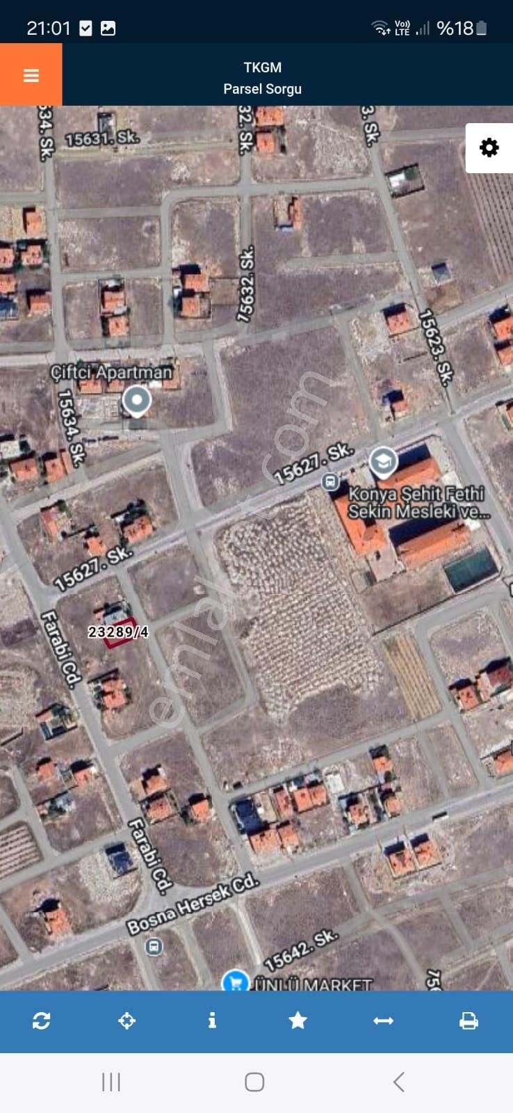 Meram / Alakova ‘da Meslek Lisesi Yakını 2 Kata İmarlı 350 M2 Satılık Arsa - Görsel 4