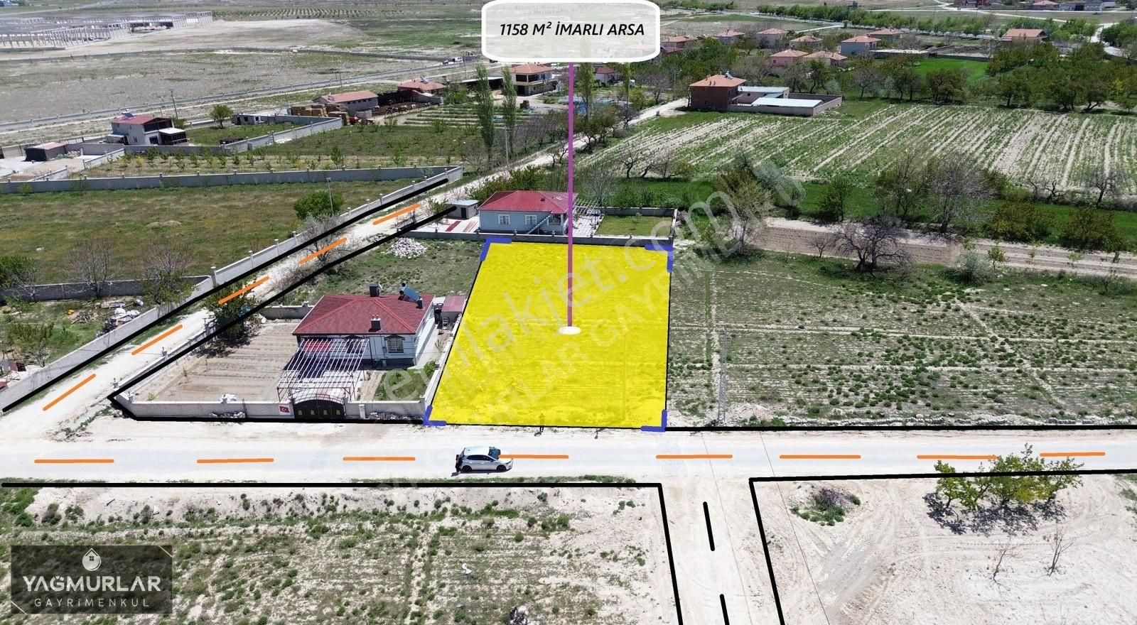 Yağmurlar'dan Sazlıca 1160m² Doğalgazlı Asfalt Yanı Satılık Arsa