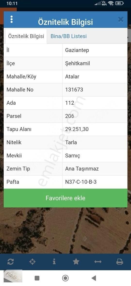 Atalar 'da Satılık Uygun Arazi