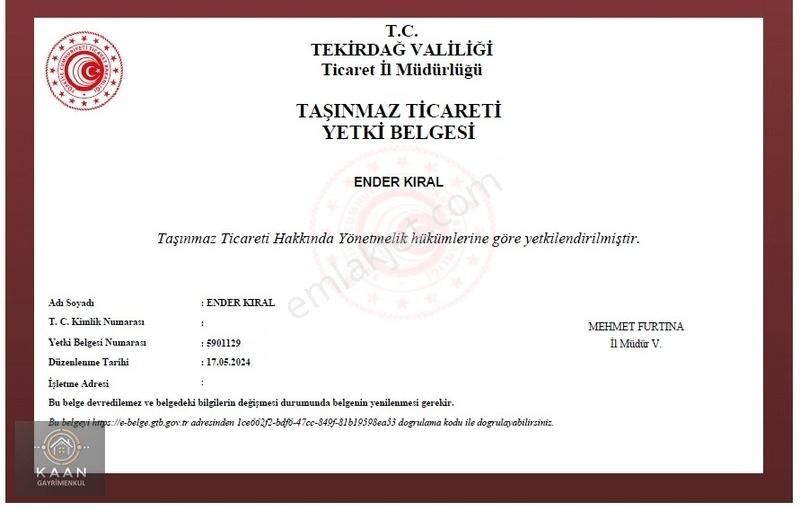 Kaan'dan Aydoğdu Mah. Tekira Avm'ye Yakın Konumda Satılık Bina