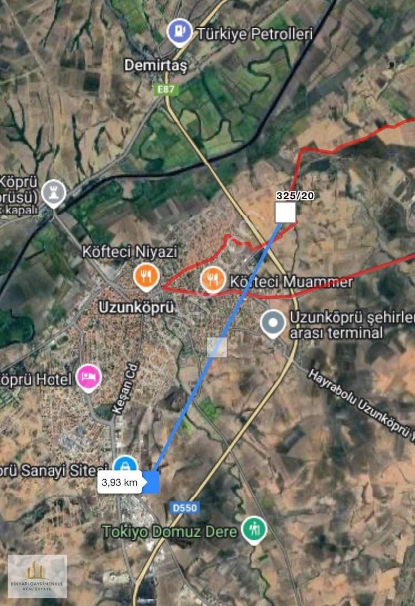 Uzun Köprü Sınırında 1.083 M2 Arazi Ve Bağ Evi Emsalsiz