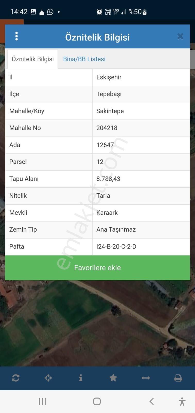 Karabuga İnşaat Emlaktan Şehrin Gelişen Bölgesinde İmar Sınırında Satılık Tarla