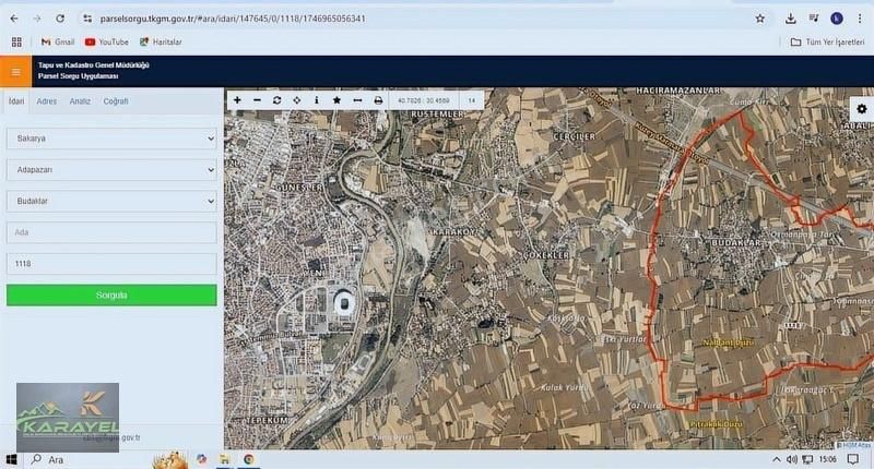 Sakarya Merkez Budaklar Da Çift Tapu Yerleşim Yerine Yakın Arazi