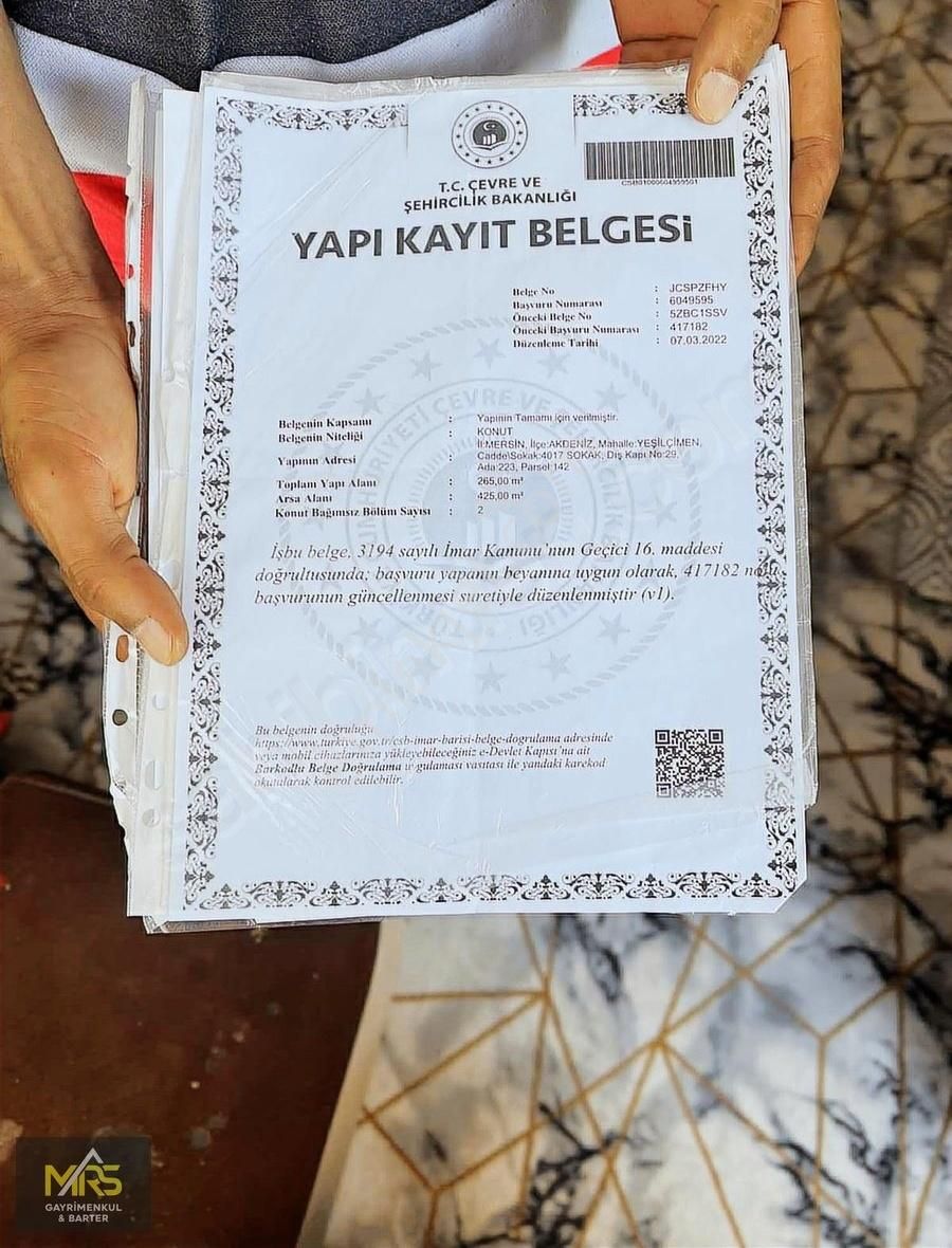 Mrs Gayrımenkulden Yeşilçimen Mah Satılık2 Katı Müstak