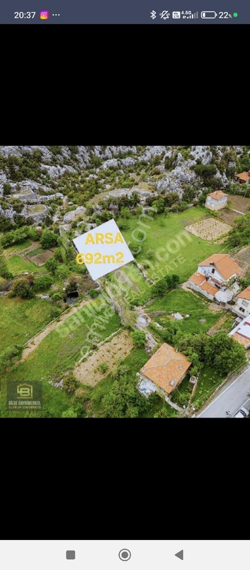 Bilge Emlak'tan Akseki Sadıklar'da 692 Metre 2,5 Kat İmarlı Arsa