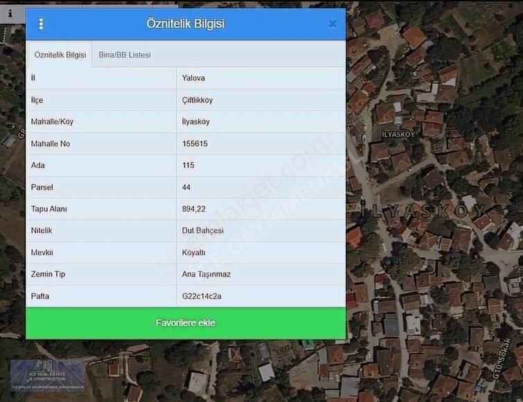İlyasköy Köy İçinde %40 İmarlı Bir Dönüme Yakın Arsa