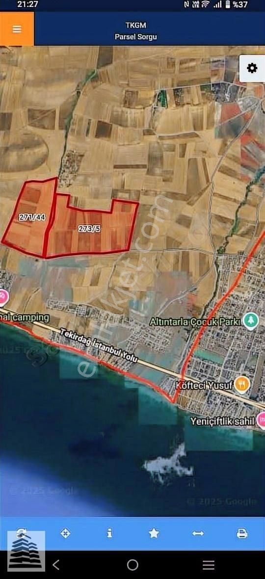 Çesmeli Mah. İmar Sınırına Cephe Yatirimlik Hisseli Tarlalar.