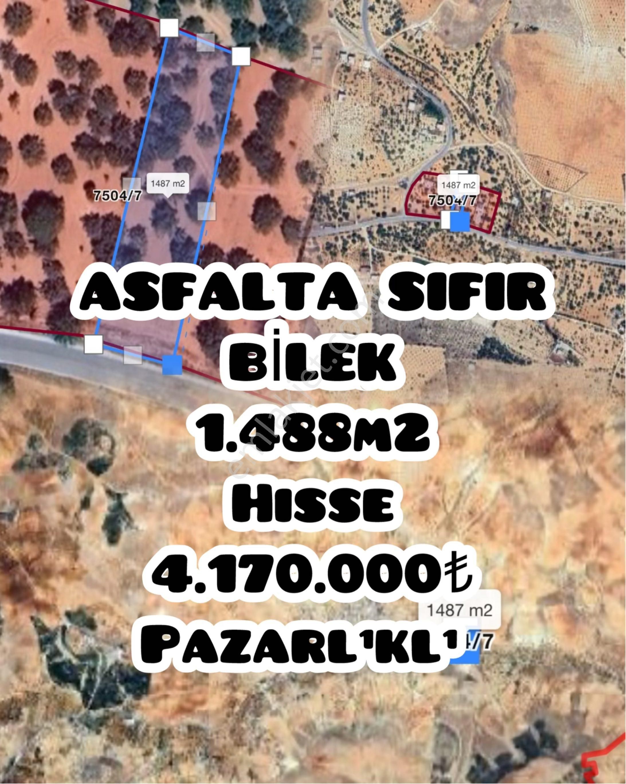 ✅tik Emlaktan Asfalta Sıfır Bilek 1.488m2 Hisse 4.170.000₺ Pazarlıklı