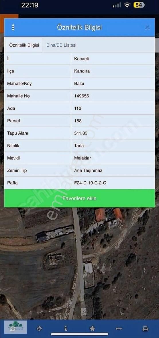 Balcılarda 511 M2 Tarla