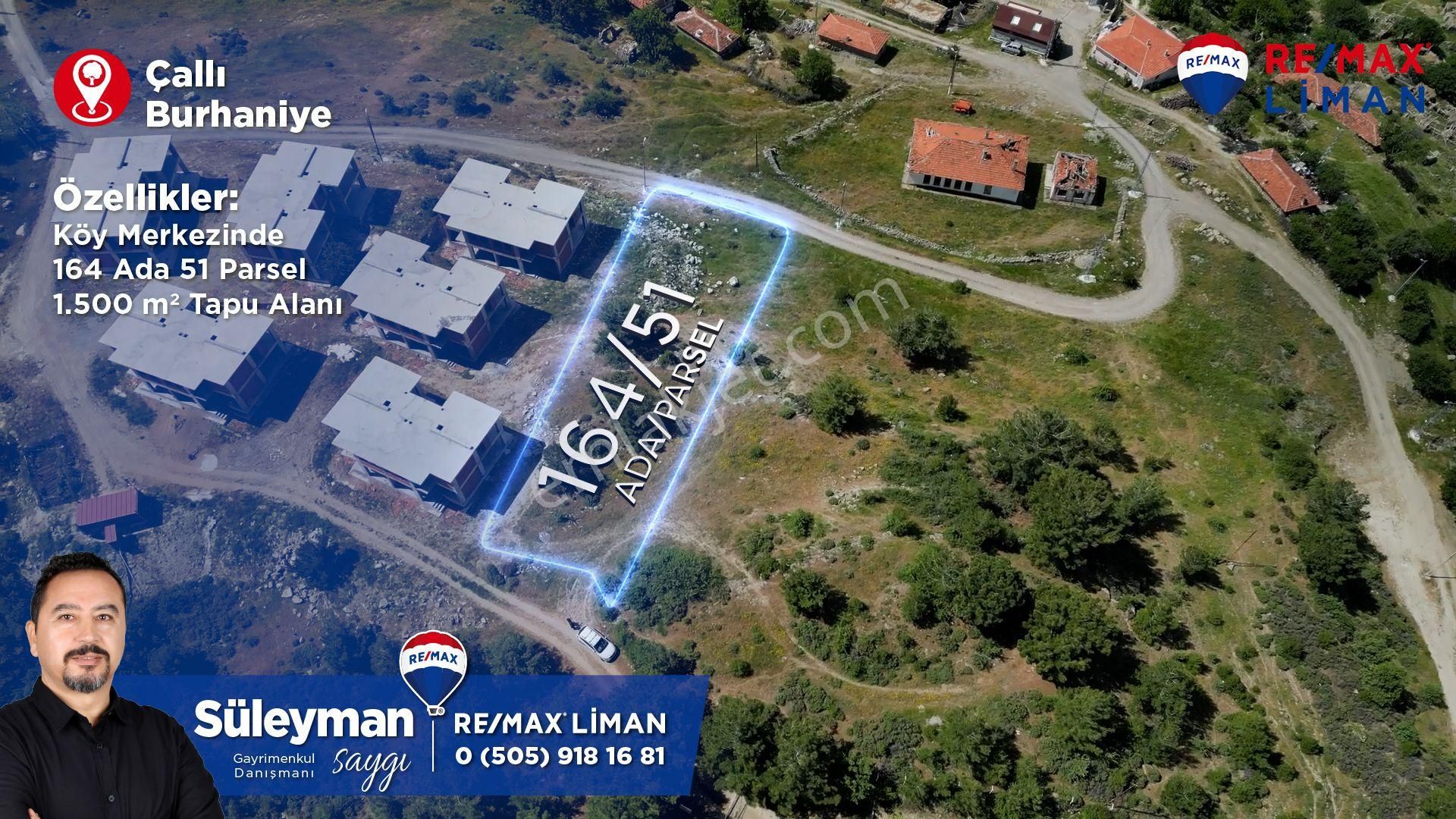 Burhaniye Çallı'da Körfez Manzaralı Satılık 1500 M2 İmarlı Arazi