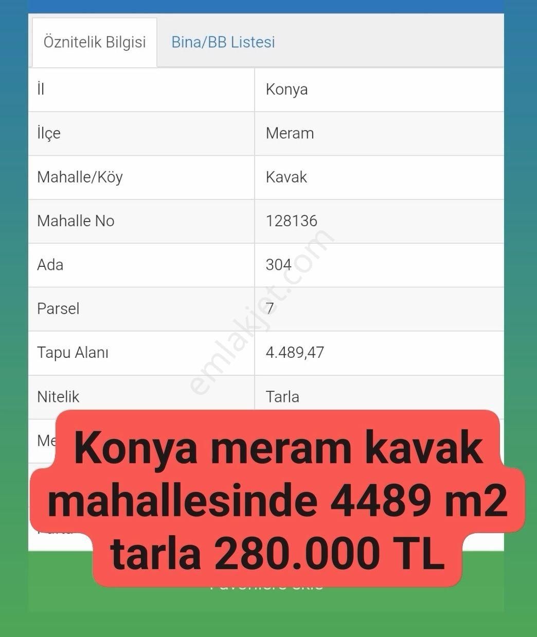 Konya Meram Kavak Ta Tarla