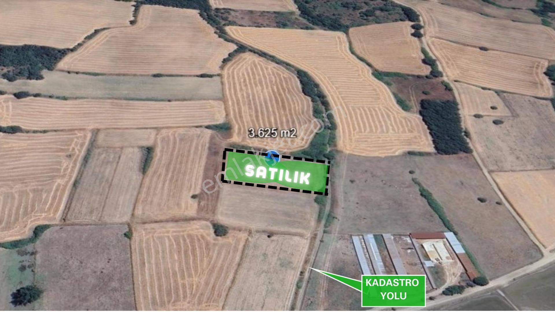 Çanakkale Biga Hacıköy'de 3.625 M2 Tek Tapu Satılık Tarla.!!