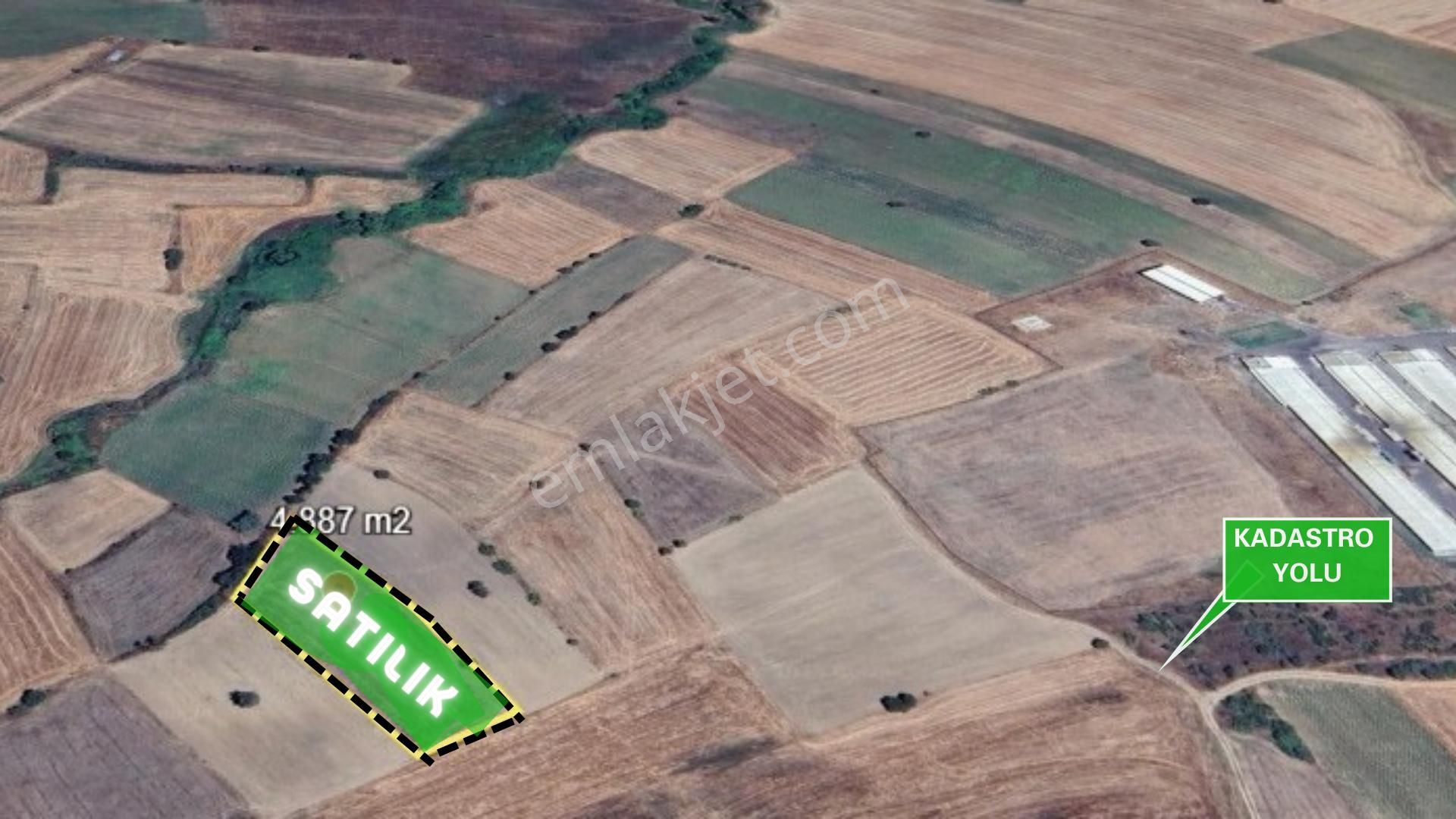 Çanakkale Biga Gündoğdu Köyünde 4.887 M2 Tek Tapu Satılık Tarla!