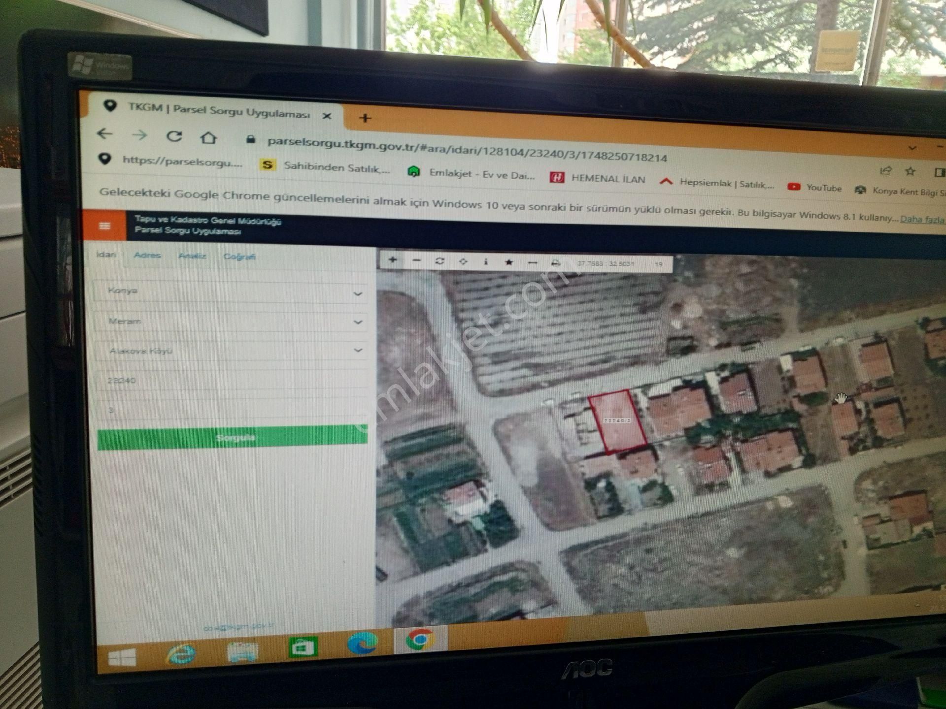 Konya Meram Alakova Mah. 350 M2 Satılık Arsa