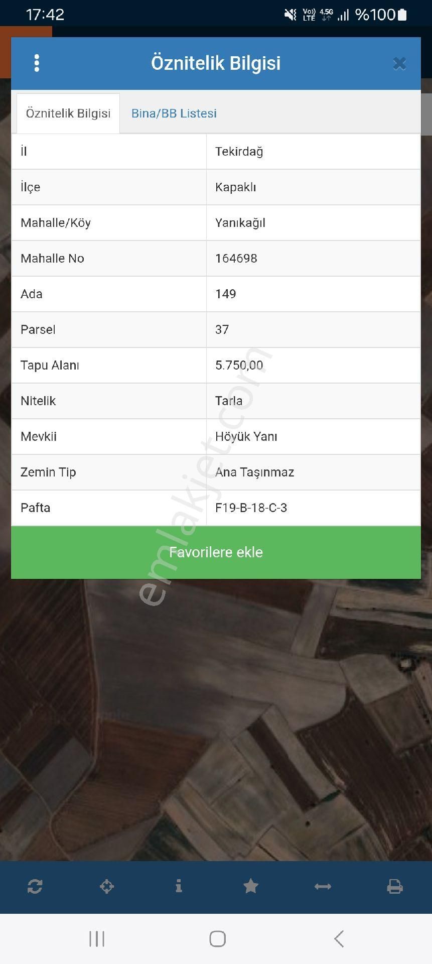 Tekirdağ Kapaklı Yanık Ağıl Satılık Hise