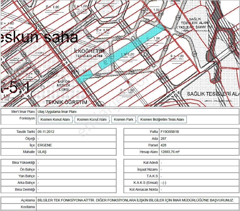 Mayadan Ergene Merkezde İmar Planı İçerisinde Satılık Arazi - Görsel 26