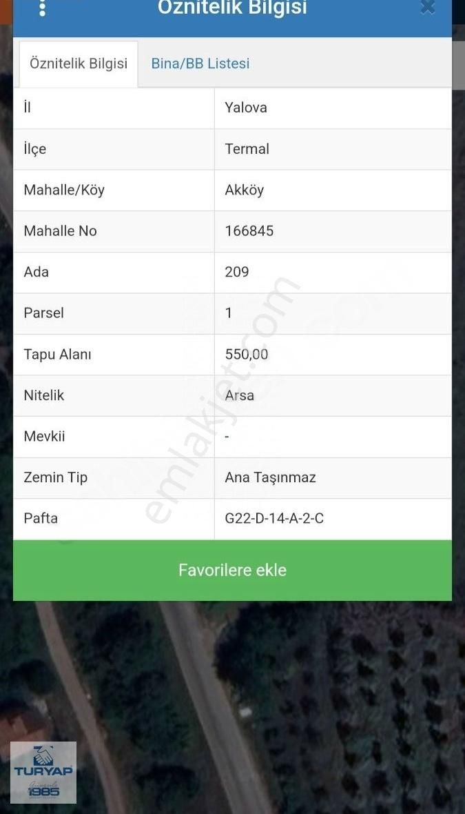 Akkoy Ana Yol Ustu 550 M2