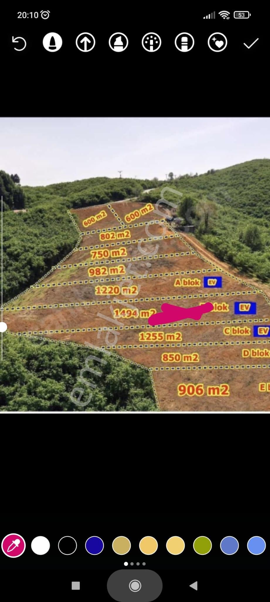 Karasu Kocaalide Proje Çizimli Müstakil Tapulu Satılık Arsa