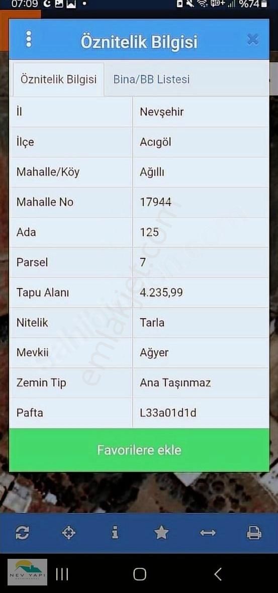 ** Nev Yapı Arsa Ofisinden 4235 Metrekare **