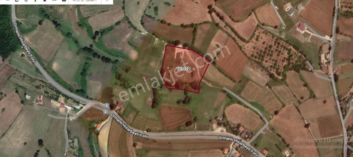 Çatalca Hisarbeylide Satılık Arsa , 495 M2 Çaplı Yolu Var