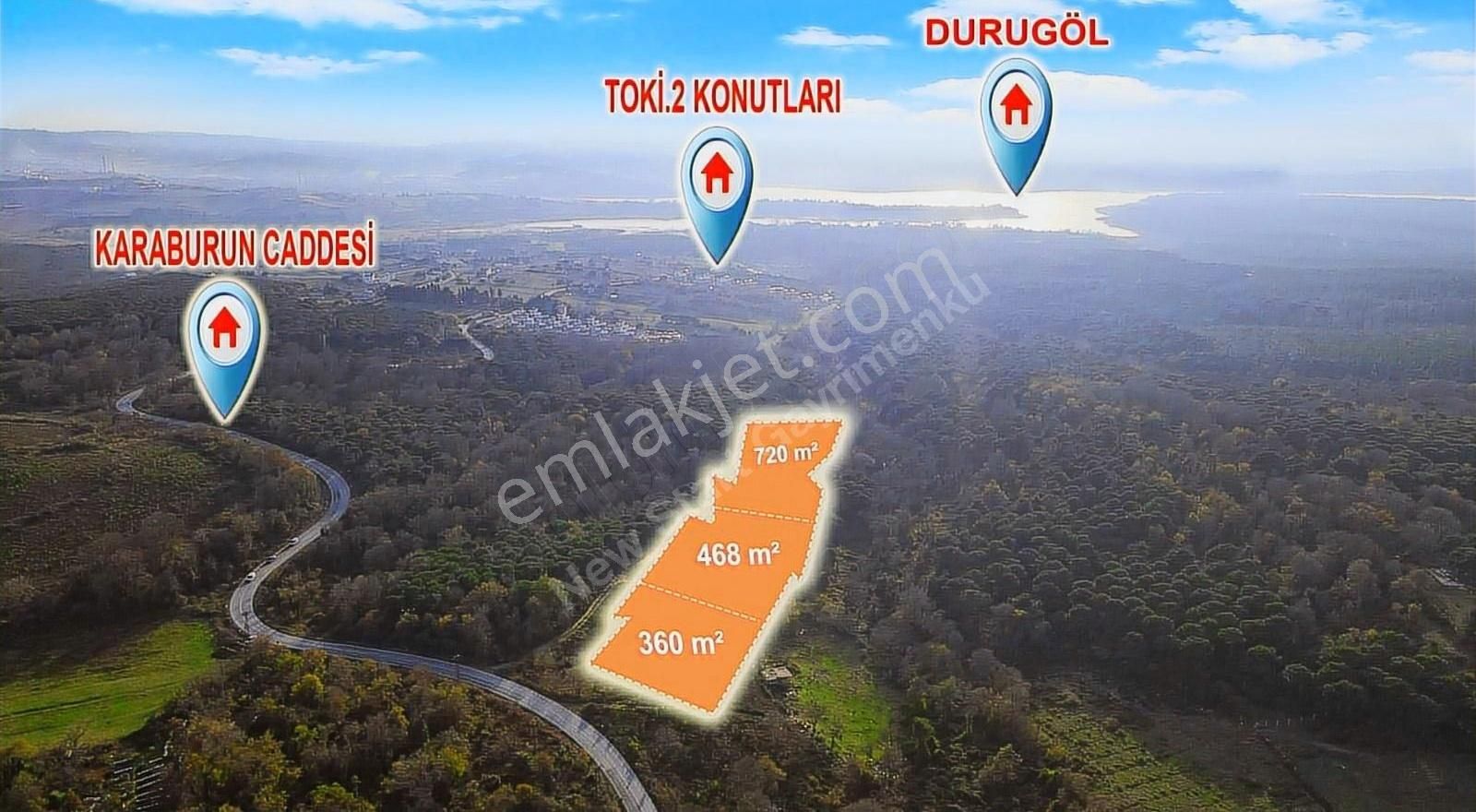 Deniz Kasabasındaki Göl Manzaralı Arsa