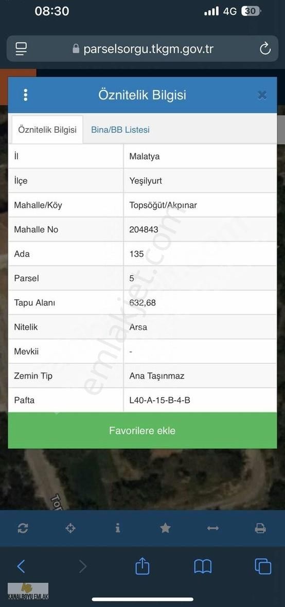 Kanalboyu Emlak'tan Topsöğüt'te Yatırımlık 633 M2 Satılık Arsa
