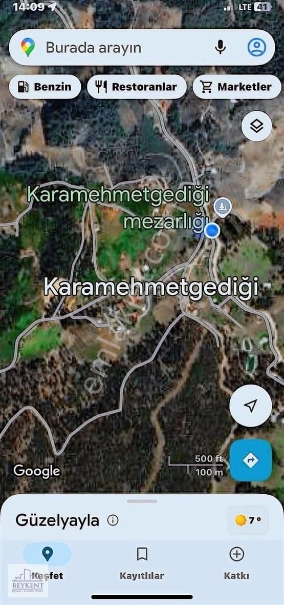 Beykent Ten Kızılbag Güzelyaylada İki Parsel Taş Duvarı Örülü