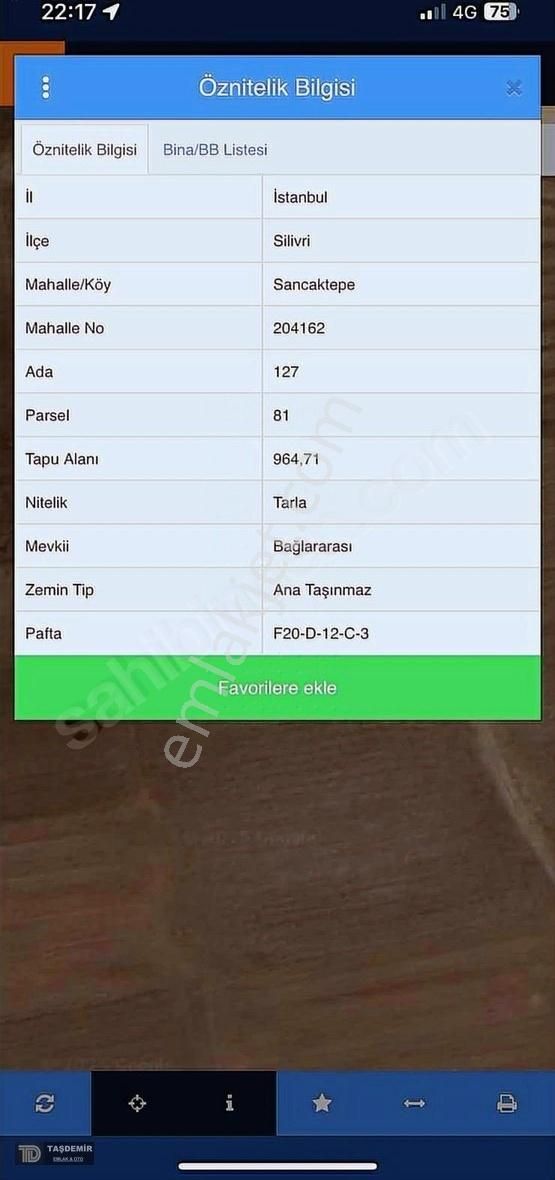 Çanta Sancaktepede Satılık Acil Müstakil Arsa