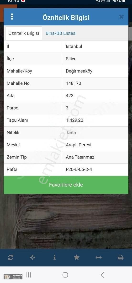 Silivri Değirmen Köyde Satılık Tarla