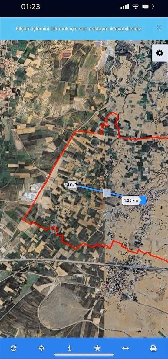 Temenos'tan Hobi Bahçesine Uygun Orta Köy'de Satılık Tarla